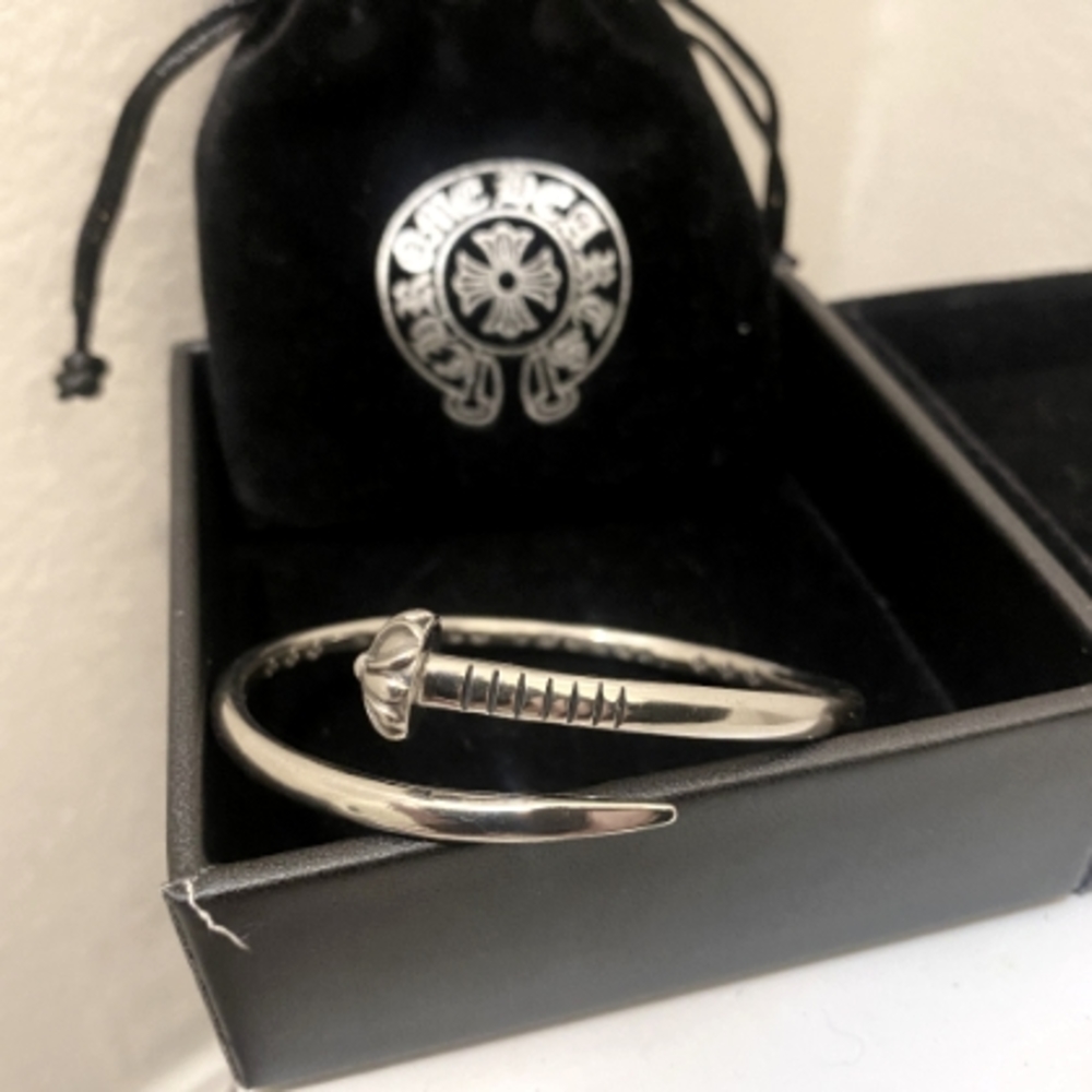 Chrome Hearts Silver Nail Bracelet one size fits all ADJ - Picture 8 of 8